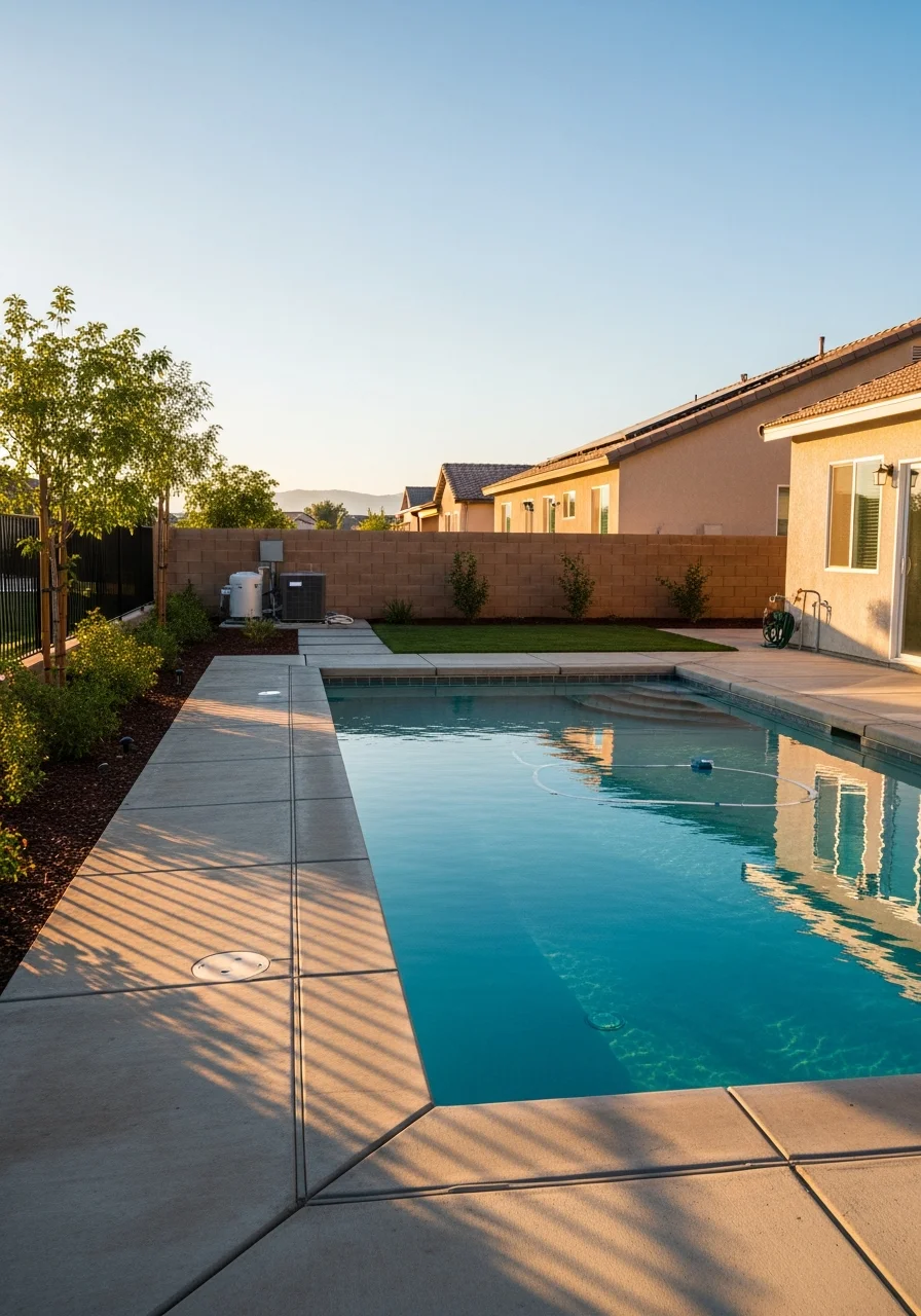 Chino home exterior with professional finishing and clear view of property boundaries.